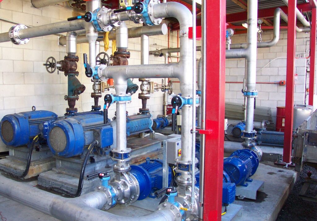 Feed pump and transfer pump station